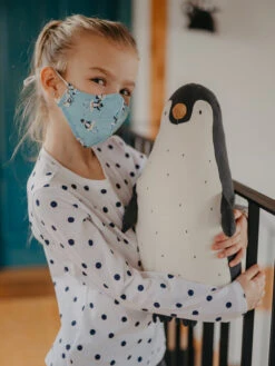 Lustige Antibakterielle Gesichtsmaske Für Kinder Fröhlicher Pinguin -Dedoles Happy Penguin 2
