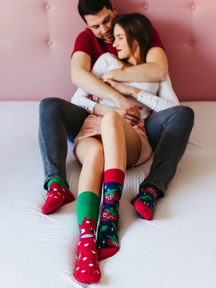 Lustige Knöchelsocken Glückliche Erdbeeren 5 Lustige Knöchelsocken Glückliche Erdbeeren – Bild 3