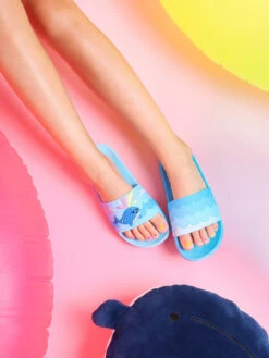 Lustige Pantoletten Für Kinder Glücklicher Wal -Dedoles Happy Whale slides
