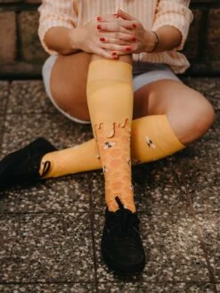 Lustige Kniestrümpfe Honigwabe -Dedoles Honeycomb 4