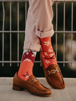 Lustige Socken Aus Recycelter Baumwolle Japanische Sakura -Dedoles Japanese Sakura 3