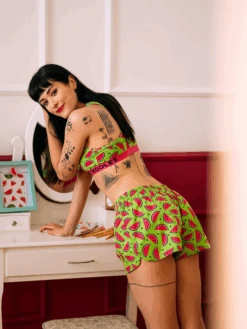 Lustige Damenshorts Saftige Wassermelone -Dedoles Juicy Watermelon 11