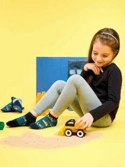 Lustige Knöchelsocken Für Kinder Bagger -Dedoles Kids Ankle Socks Excavator 3
