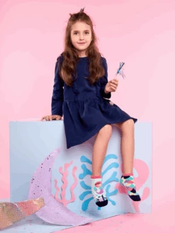 Lustige Knöchelsocken Für Kinder Kleine Meerjungfrau -Dedoles Kids Ankle Socks Little Mermaid 1