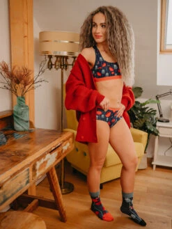 Lustige Hipster-Damenhöschen Marienkäfer Und Mohnblumen -Dedoles Ladybugs Poppy Flowers 4