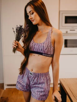 Lustige Damenshorts Lavendel -Dedoles Lavender 6 1