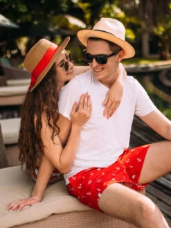 Lustige Badeshorts Für Männer Rettungsschwimmer -Dedoles Lifeguard 3