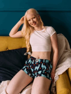 Lustige Damenshorts Lama Und Herzen 14 Lustige Damenshorts Lama Und Herzen -Dedoles Llama Hearts 5