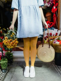 Nylonstrumpfhosen Senfgelb 11 Nylonstrumpfhosen Senfgelb -Dedoles Mustard Yellow 2