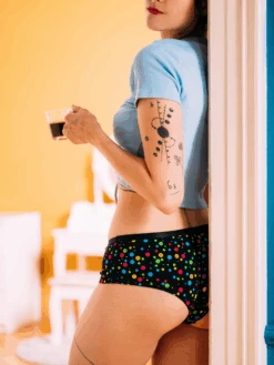 Lustige Hipster-Damenhöschen Neonpunkte -Dedoles Neon Dots 7