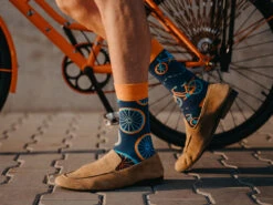 Lustige Socken Oranges Fahrrad -Dedoles Orange Bicycle 1