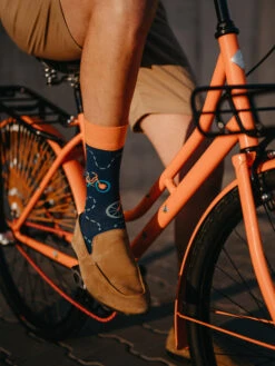 Lustige Socken Oranges Fahrrad -Dedoles Orange Bicycle 4
