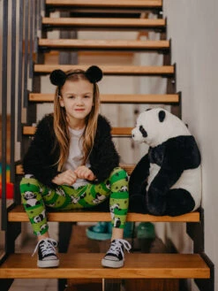 Lustige Leggings Aus Biobaumwolle Für Mädchen Panda Und Streifen 14 Lustige Leggings Aus Biobaumwolle Für Mädchen Panda Und Streifen -Dedoles Panda Stripes 11 1