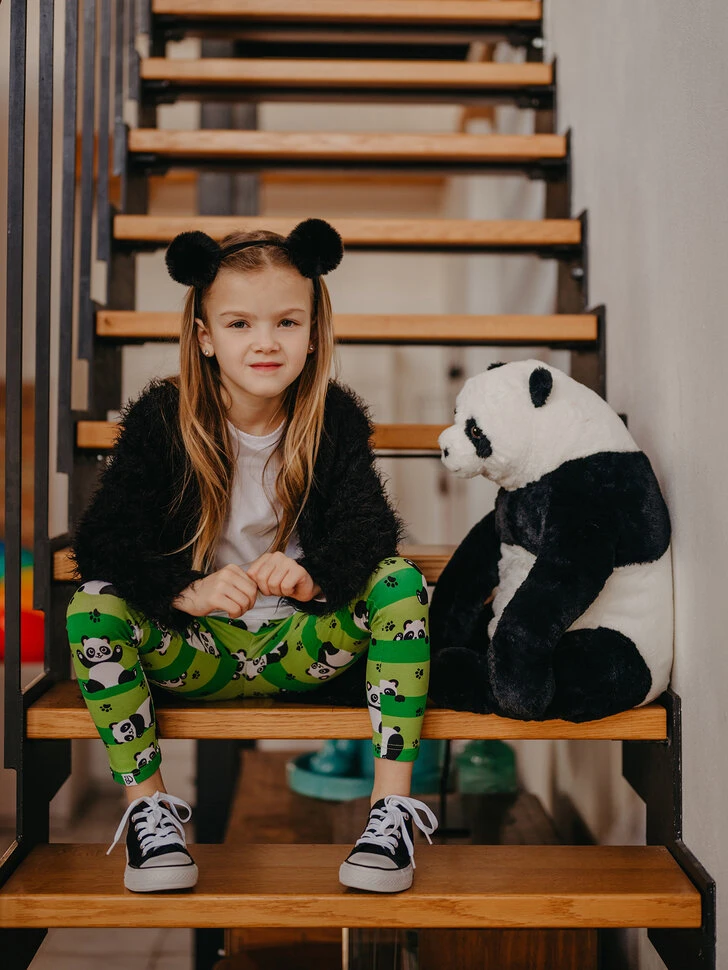 Lustige Leggings Aus Biobaumwolle Für Mädchen Panda Und Streifen 8 Lustige Leggings Aus Biobaumwolle Für Mädchen Panda Und Streifen – Bild 6