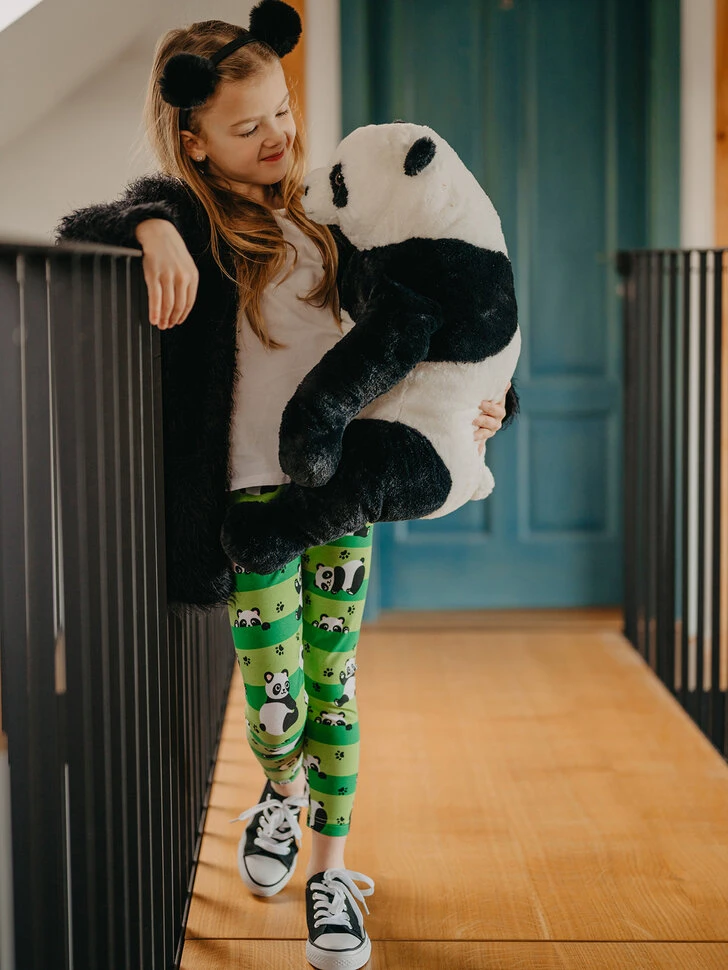 Lustige Leggings Aus Biobaumwolle Für Mädchen Panda Und Streifen 9 Lustige Leggings Aus Biobaumwolle Für Mädchen Panda Und Streifen – Bild 7