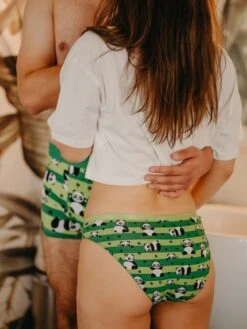 Lustige Damenhöschen Panda Und Streifen -Dedoles Panda Stripes 25