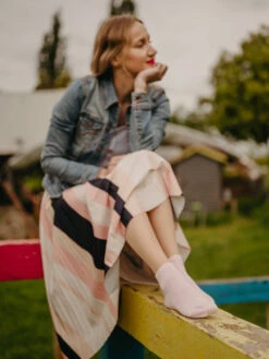 Pastellrosa Bambus-Knöchelsocken -Dedoles Pastel Pink Bamboo Ankle Socks 2