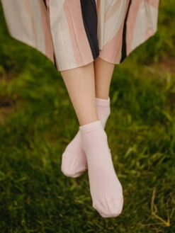 Pastellrosa Bambus-Knöchelsocken -Dedoles Pastel Pink Bamboo Ankle Socks 4