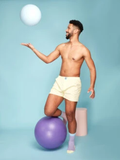 Pastellgelbe Shorts Für Männer -Dedoles Pastel Yellow Men s Boxer Shorts 2