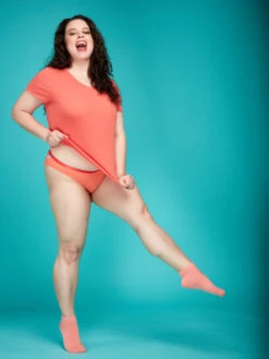 Pfirsichorange Bambus-Knöchelsocken -Dedoles Peach Orange Bamboo Ankle Socks 3