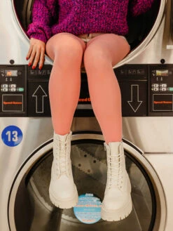 Nylonstrumpfhosen Pfirsichorange -Dedoles Peach Orange 4