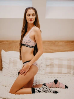 Lustige Damenbralette Rosa Dalmatiner 14 Lustige Damenbralette Rosa Dalmatiner -Dedoles Pink Dalmatains 1