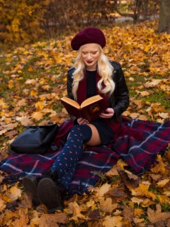 Lustige Überkniestrümpfe Rosa Herzen -Dedoles Pink Hearts 1