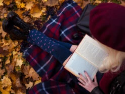 Lustige Überkniestrümpfe Rosa Herzen -Dedoles Pink Hearts 3