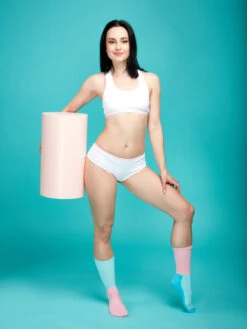 Rosa Und Blaue Sportsocken -Dedoles Pink Blue Sports Socks 2