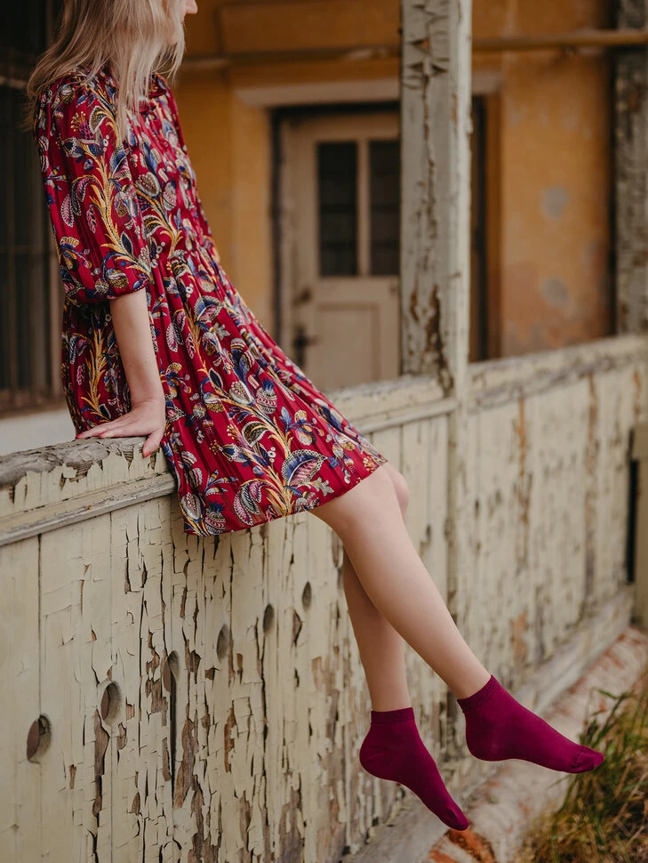 Lila Bambus-Knöchelsocken 8 Lila Bambus-Knöchelsocken – Bild 6