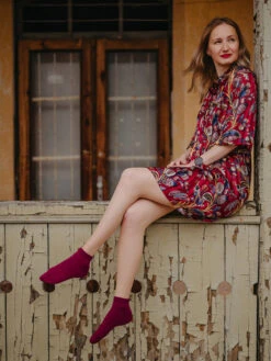 Lila Bambus-Knöchelsocken 11 Lila Bambus-Knöchelsocken -Dedoles Purple Bamboo Ankle Socks 6