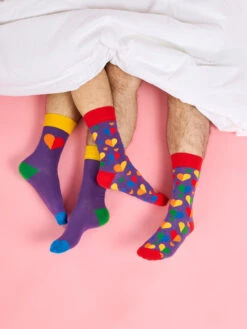 Lustige Socken Regenbogenherzen -Dedoles Rainbow Hearts 5