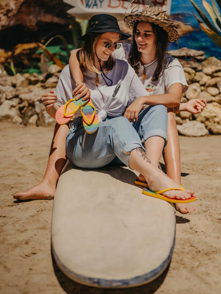 Lustige Flip-Flops Regenbogenstreifen 8 Lustige Flip-Flops Regenbogenstreifen – Bild 6