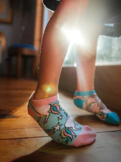 Lustige Knöchelsocken Für Kinder Regenbogen-Einhorn -Dedoles Rainbow Unicorn 12