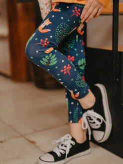 Lustige Leggings Aus Biobaumwolle Für Mädchen Rotfuchs -Dedoles Red Fox 5 3