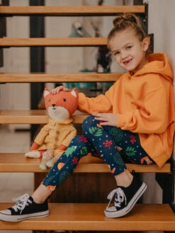 Lustige Leggings Aus Biobaumwolle Für Mädchen Rotfuchs -Dedoles Red Fox 7 2