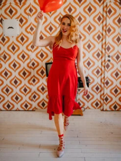 Lustige Nylonsocken Rote Herzen -Dedoles Red Hearts 1