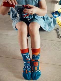 Lustige Kindersocken Roboter -Dedoles Robot 3