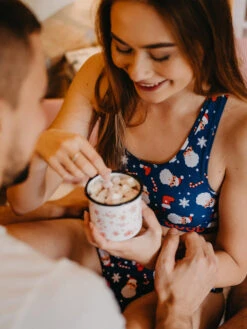 Lustige Damenbralette Weihnachtsmann -Dedoles Santa Claus 3