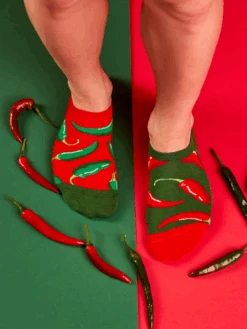 Lustige Sneakersocken Chilischoten -Dedoles Sneaker Socks Chili Peppers 1