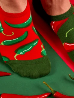 Lustige Sneakersocken Chilischoten -Dedoles Sneaker Socks Chili Peppers 2