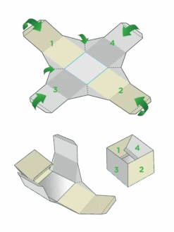 Quadratische Geschenkbox Frühlingsblumen -Dedoles Square Gift Box manual