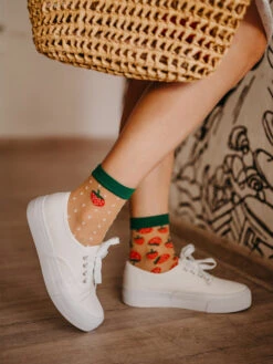 Lustige Nylonsocken Erdbeere -Dedoles Strawberry 5