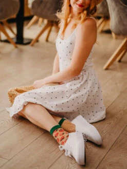 Lustige Nylonsocken Erdbeere -Dedoles Strawberry 7