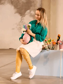 Lustige Nylonstrumpfhosen Sommergänseblümchen -Dedoles Summer Daisies 1