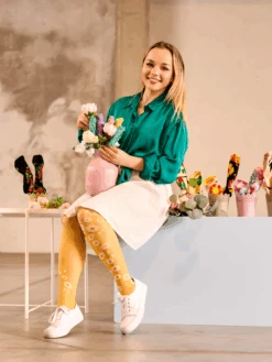 Lustige Nylonstrumpfhosen Sommergänseblümchen -Dedoles Summer Daisies 3