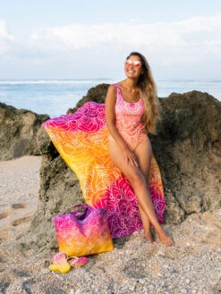 Lustiger Einteiliger Damenbadeanzug Sonniges Mandala -Dedoles Sunny Mandala 4 1