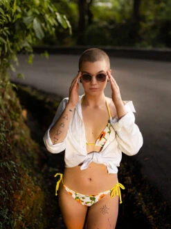 Lustiges Bikiniunterteil Sonnige Sonnenblume -Dedoles Sunny Sunflower 13