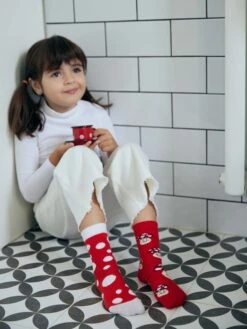 Lustige Kindersocken Fliegenpilze -Dedoles Toadstools 5