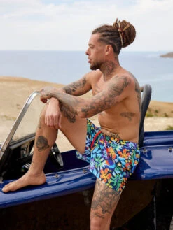 Lustige Badeshorts Für Männer Tukan Im Dschungel -Dedoles Toucan in the Jungle 2 2